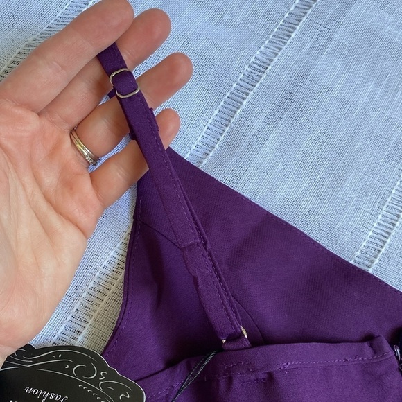 Atnletwhi NWT special occasion dress in dark purple. - Picture 12 of 14